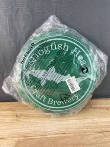 lot 40A image: Brand New Dogfish Head Craft Green Brewery Tin Bottle Cap Sign 14 N