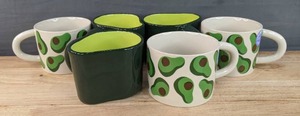 lot 66A image: 6 New Avocado Mugs and Cups N