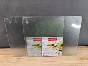 lot 161 image: 2 Brand New Good Cook Glass Cutting Boards N