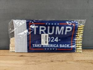 lot 44 image: 12-Pack Brand New Donald Trump 2024 Take America Back Flags N