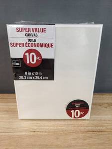 lot 171 image: 10 Count Brand New &nbsp8 x 10 Super Value Canvas by Artists Loft Necessities - Acid Free Cotton Canvas for Paint, Acrylic, & Oils N