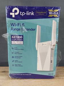 lot 33 image: Brand New TP-Link AX1800 WiFi 6 Range Extender with Ethernet Port Internet Signal Booster for Home OneMesh Compatible RE615X $90 Retail N
