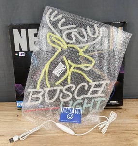 lot 27 image: Brand New 15 Busch Light Neon LED Sign with Dimmer N