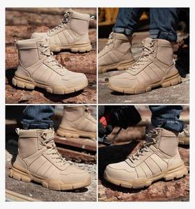 lot 30A image: Brand New Nasogetch Steel Toe Work Boots Mens Size 14 Beige N