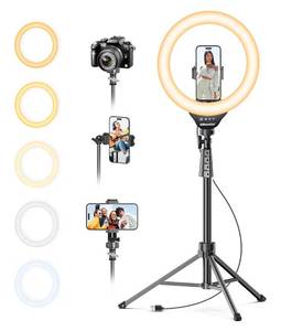 lot 83A image: Brand New UBeesize 12 Selfie Ring Light with 62 Tripod Stand N