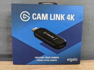 lot 1 image: Brand New Elgato Cam Link 4K External Capture Card for DSLR & Camcorder, ActionCam as Webcam, MeetStreamRecord in 1080p60 or 4K304K60, Easy Connect for OBSZoomDiscord HDMI to USB 3.0, PCMaciPad $97.99 Retail N