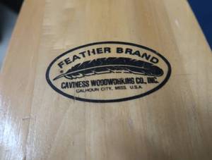 lot 21 image: FEATHER BRAND CANOE PADDLE