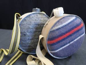 lot 52 image: TWO VINTAGE CANTEENS