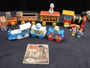 lot 162 image: VINTAGE 1963 HUFFY PUFFY FISHER PRICE TRAIN  SMIRF TRAINBLOCKSMICKEYBONUS MARY POPPINS