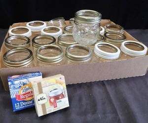 lot 183 image: 19 JELLY JARS WITH RINGS
