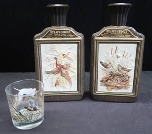 lot 190 image: SET OF VINTAGE JIM BEAM OUTDOOR SPECIALTY BOTTLES WITH TUMBLER
