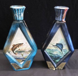lot 191 image: PAIR OF JIM BEAM SPECIALTY FISHING BOTTLES