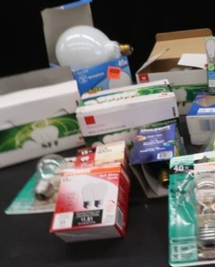 lot 240 image: LIGHT BULB LOT, ALL DIFFERENT SIZES