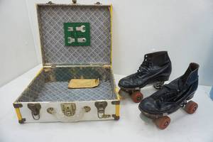 lot 18 image: Vintage Roller Skates and Case