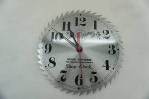 lot 38 image: Sears Roebuck and Co. Shop Clock 10 diameter