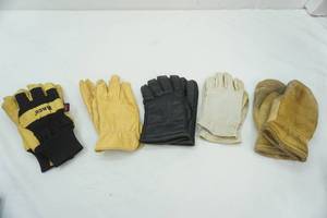 lot 63 image: Leather Glove Lot (5 sets)