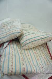 lot 95 image: 3 feather down pillows (very good condition)
