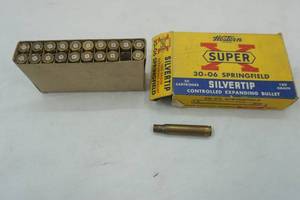 lot 110 image: Vintage empty brass shells Western Super 30-06 Springfield