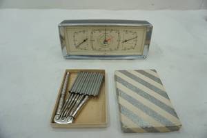 lot 227 image: Vintage Royce Thermometer Weather Center & Nutcracker with nut picks