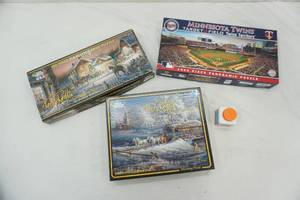 lot 209 image: Terry Redlin Puzzles & MN Twins Puzzle