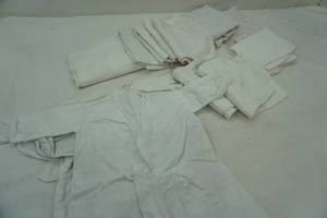 lot 261 image: Dish Towels, fabric diapers, and homemade baby jammies