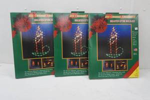 lot 270 image: Christmas Silhouettes Candle (3ct) plug-in lights