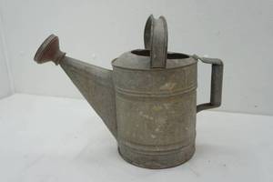 lot 379 image: Vintage Galvanized Watering Can