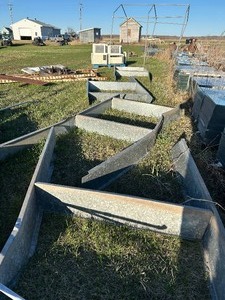 lot 417 image: 6 Galvanized Shelves (need repair)