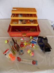 lot 1 image: Tackle Box and Items Game Fisher Box