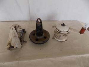 lot 3 image: Boat Anchor, Bow Stop, Winch