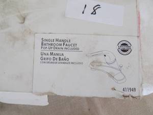 lot 18 image: Bathroom faucet