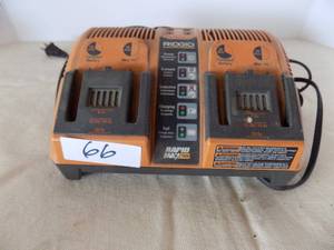 lot 66 image: Rigid Rapid Max Twin Battery Charger