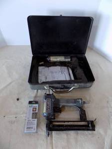 lot 69 image: Devilbiss Brad Nailer And Nails & Stanley Bostitch Case only