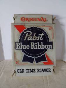 lot 112 image: Paps Blue Ribbon, Lighted sign