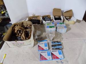 lot 137 image: Lot Of Nails, Screws, Finishing Nails, Casing Nails, General Purpose Nails, Staples Some In Unopened Boxes