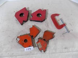 lot 139 image: 6 Magpita L Welding Magnets & 4 Hand Clamp