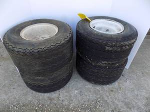 lot 196 image: 4 Trailer Tires  4 Hole Rims