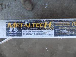 lot 213 image: MetalTech Aluminum Scaffolding Platforms, 19x7, 75 lbs cap