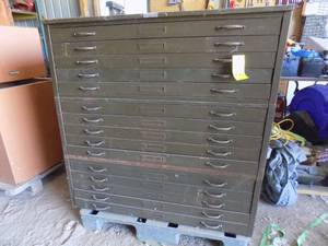 lot 224 image: 15-Drawer Hamilton Cabinet,  Made in USA