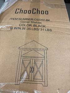 lot 4 image: ChooChoo Black Corner Shelves - Item CS2202-BK