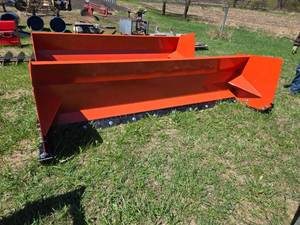 lot 12 image: 10 Skid Steer Snow Pusher with Steel Cutting Edge, Replaceable Shoes and Blade by Kit Containers LLC model QT-SP-10-23