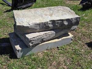 lot 58 image: Set of 3 Large Natural Stone Slabs Approx 36x18x6 - heavy