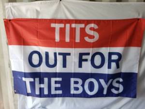 lot 89 image: Tits Out for the Boys 3x5 Outdoor Flag