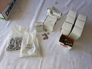lot 94 image: Bulk Lot of Assorted Stainless Steel Screws, Nuts, and Washers