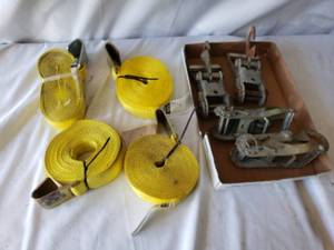 lot 101 image: Ratchet Straps with Hooks and Ratchets