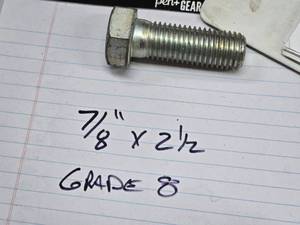 lot 119 image: Lot of Approximately 100 Grade 8 Bolts - 78 x 2.5