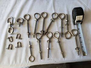 lot 131 image: Stainless Steel Eye Bolts and Shackles