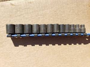 lot 136 image: Metric Impact Socket Set on Organizer Rail