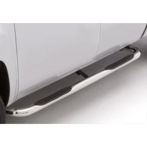 lot 150 image: NEW Lund 22695801 Polished Stainless Steel 3 Round Bent Nerf Bars for 2007-2018 Toyota Tundra CrewMax Cab