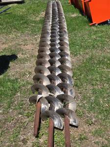 lot 51 image: Lot of 1 of these NEW Stainless Steel Augers - 256 long, approx 8 12 diameter